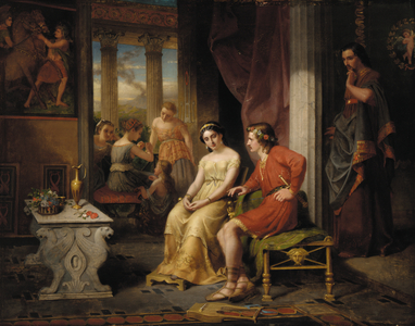 The Last Days of Pompeii: Glaucus and Ione (oil on canvas)