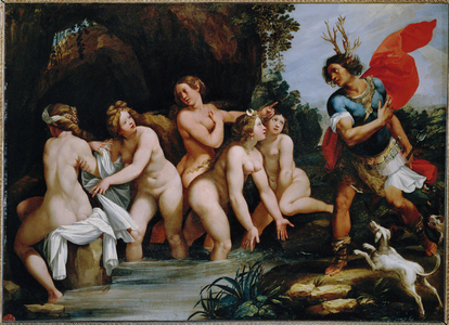 Diane et Acteon - Diana and Actaion. Because Actaion has watched Diana and her nymphs in their bath, the goddess …