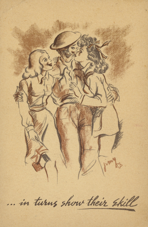 In turns show their skill (colour litho)