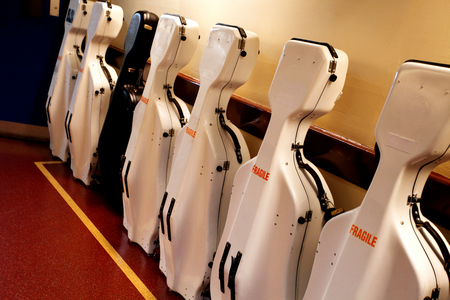 Line of cello cases