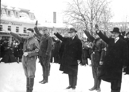 Hitler in Thuringia (b/w photo)