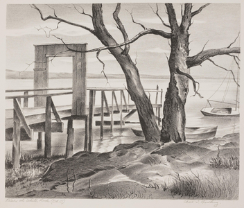 Pier at White Rock, 1941 (litho)