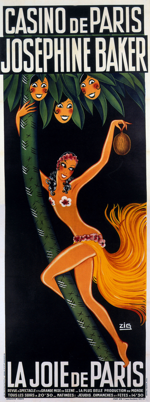 "La joie de Paris" with Josephine Baker 1930 (poster)