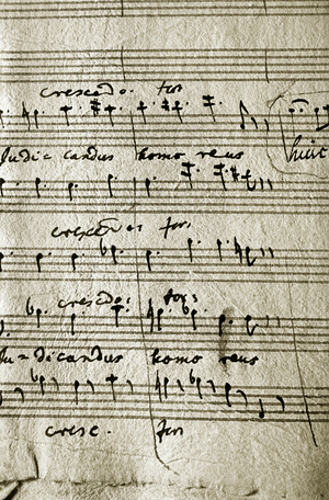 Working score of Wolfgang Amadeus Mozart's Requiem (music score)
