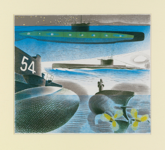 Different Aspects of Submarines, 1941 (colour litho)