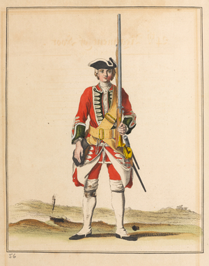 24th Regiment of Foot, 1742 circa (engraving)
