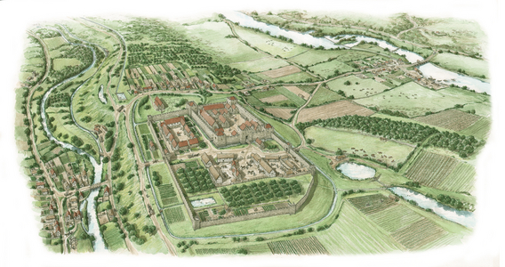 St John's Priory, Kilmainham, Dublin (drawn 2022), c.1340-1370 (ink and watercolour)