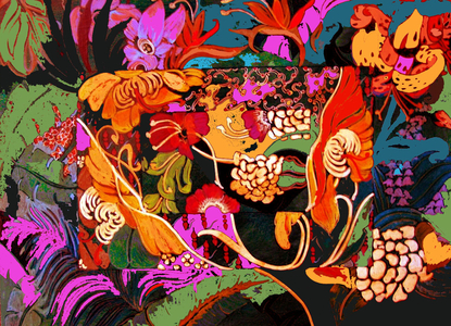 Floral Collage, 2016 (mixed media)