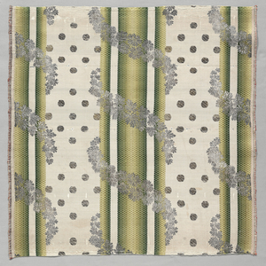 Length of Taffeta, 1774-1793 (taffeta, warp-patterned and brocaded; silk)  