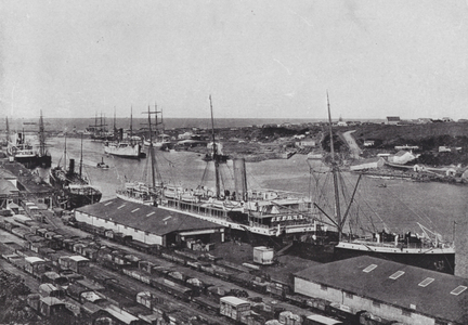 Buffalo Harbour, East London (b/w photo)