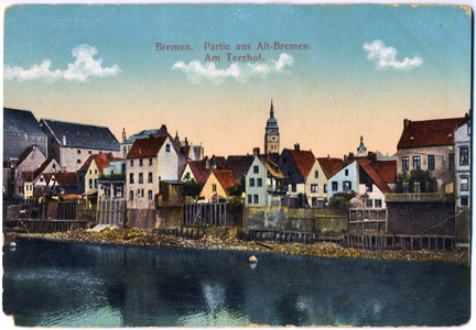Geography. Germany. The old city of Bremen. Postard, Germany, c.1920 (postcard)