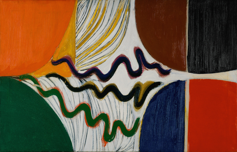 Coils Green and Purple, 1966 (oil on canvas)