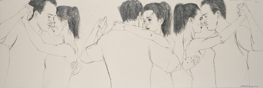 Moira and Javier, 2004 (graphite on paper)