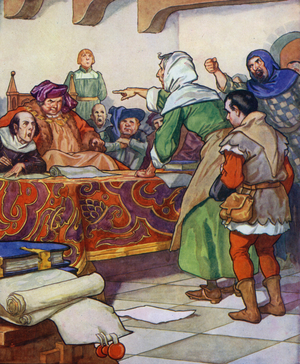 Illustration for The Pied Piper of Hamelin (colour litho)