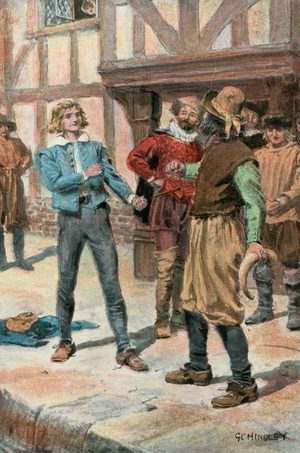 Illustration for Westward Ho! By Charles Kingsley (colour litho)
