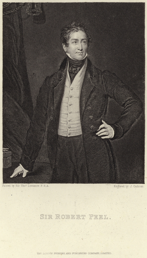 Portrait of Sir Robert Peel (engraving)
