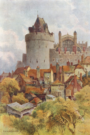 The Curfew Tower (colour litho)