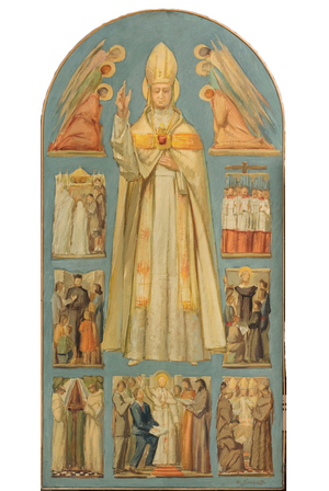 Stories of the life of Pope Pius X, c.1925-50 (oil on board)