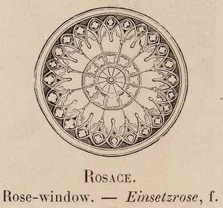 Le Vocabulaire Illustre: Rosace; Rose-window; Einsetzrose (engraving)