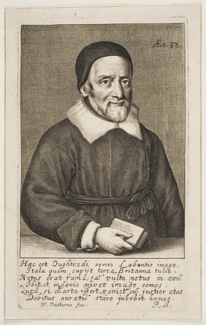 William Oughtred, engraved by William Faithorne (1616-91), 1644, published 1657 (engraving)