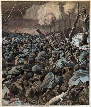 Bayonet attack, 1916 (print)