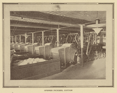 Amoskeag Manufacturing Company: Opener Pickers, Cotton (b/w photo)