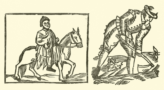 Illustration for The Roxburghe Ballads (woodcut)