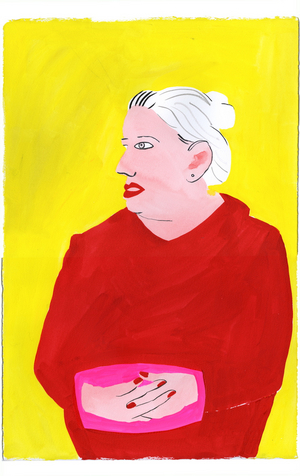 Manhattan Betsy, 2008 (watercolour and collage)