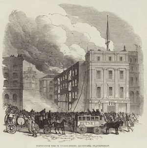 Destructive Fire in Tooley-Street, Southwark, on Wednesday (engraving)