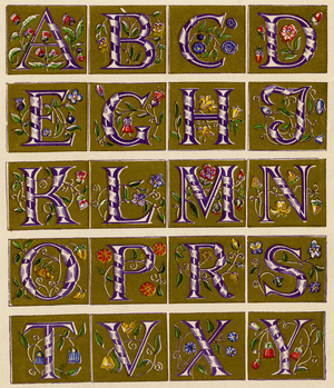 Sixteenth-century illuminated alphabet