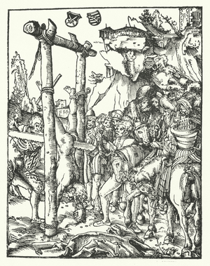 Simon, from the Martyrdom of the Twelve Apostles (engraving)