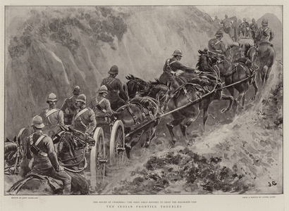 The Indian Frontier Troubles (litho)