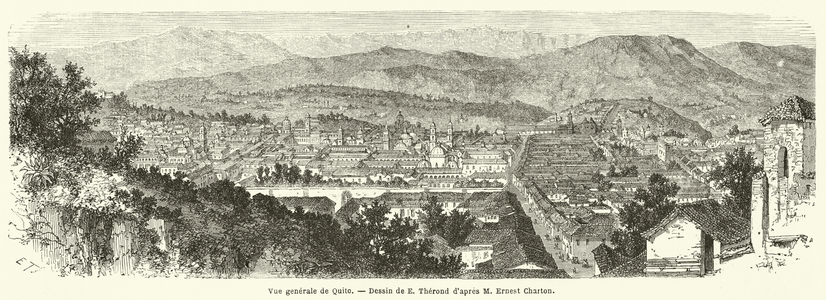Vue generale de Quito (engraving)