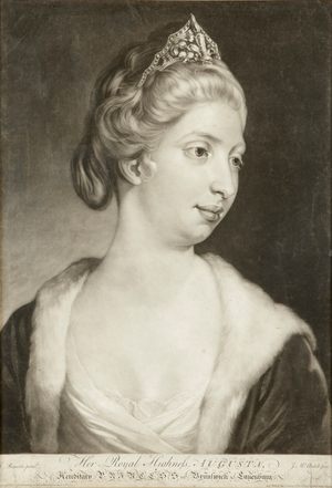 Augusta, Princess of Wales, 1764 (mezzotint)