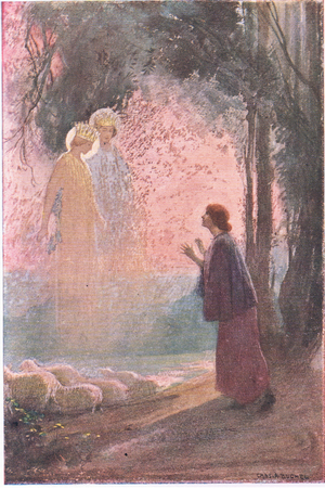 The call, from The Story of Jeanne D'Arc published by George Harrap & Co Ltd, 1930 (colour litho)