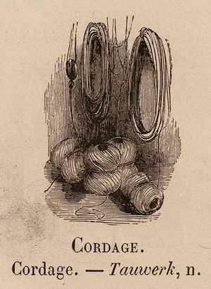 Le Vocabulaire Illustre: Cordage; Tauwerk (engraving)