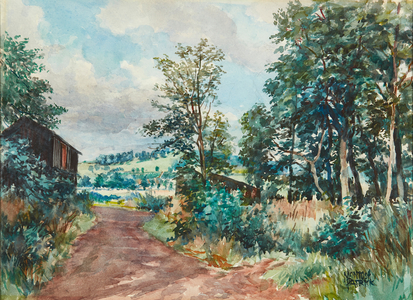 At Loch Spout - Rossie Priory - 1983 ( watercolour)