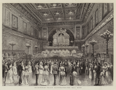 Buckingham Palace Illustrated, the Ball Room (engraving)