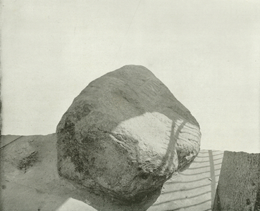 Forefathers' Rock, Plymouth, Massachusetts (b/w photo)