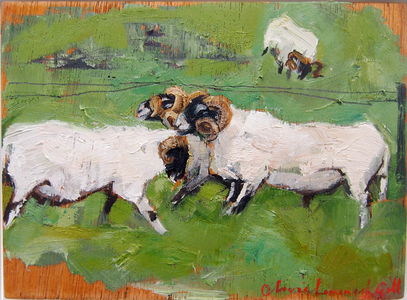 Four Tups, study, 2012 (oil on panel)