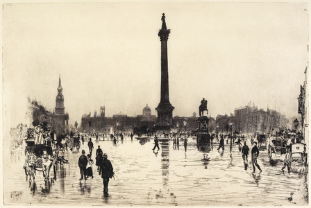 Nelson Monument, Trafalgar Square, London, 1887