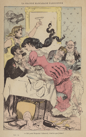 Zut pour Matassin! Cabassol, c'est toi que j'aime! (coloured engraving)