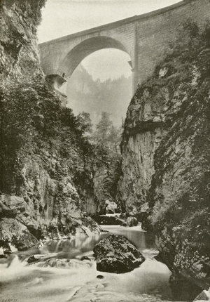 La Grande-Chartreuse, Pont Saint-Bruno (b/w photo)