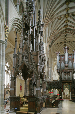 Bishop's Throne, Exeter Cathedral (photo)