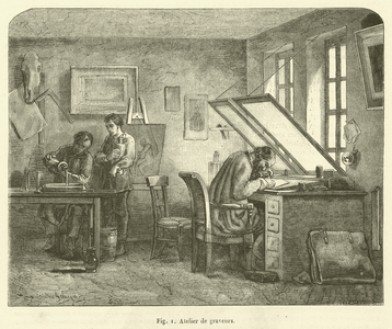 Atelier de graveurs (engraving)