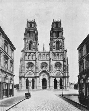 Orleans – La Cathedrale (Eglise Ste-Croix) (b/w photo)