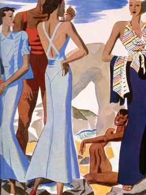 Fashion magazine plate, 1930s (colour litho)