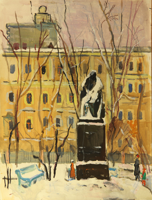 Gogol In Exile, 1980 (tempera on paper)