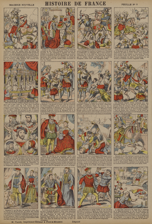 History of France from the death of Charles VIII to the St Bartolomew's Day Massacre (colour litho)