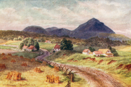 Owl's Head Mountain, near Montreal (colour litho)
